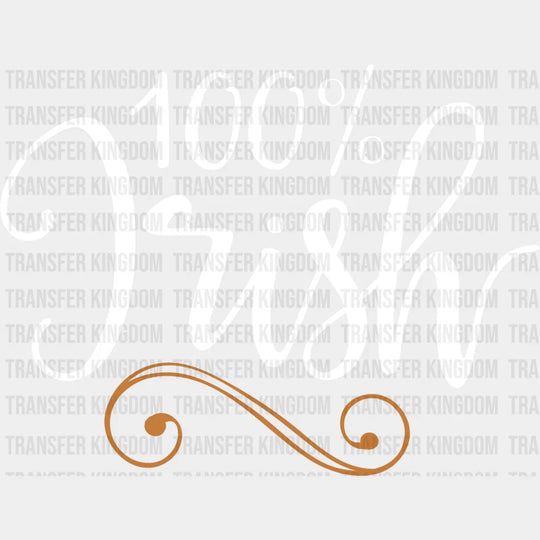 %100 Irish St. Patrick's Day Design - DTF heat transfer - Transfer Kingdom