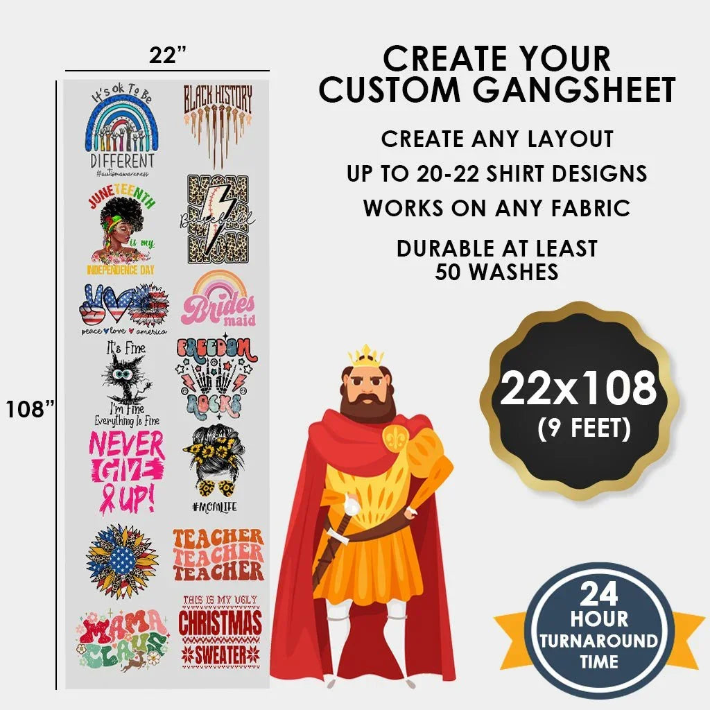 Create Your Gang Sheet With Our Gang sheet builder software. - Transfer Kingdom