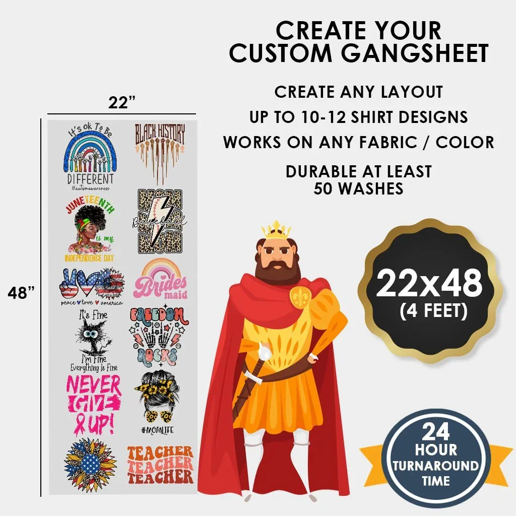 Create Your Gang Sheet With Our Gang sheet builder software. - Transfer Kingdom