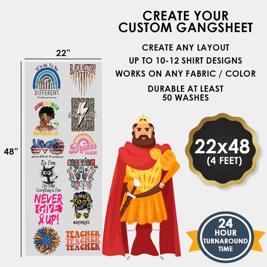Create Your Gang Sheet With Our Gang sheet builder software. - Transfer Kingdom