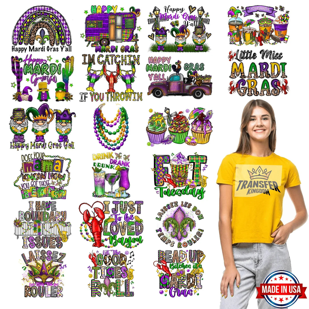 Mardi Gras Premade Gang sheet #23 - transfer-kingdom