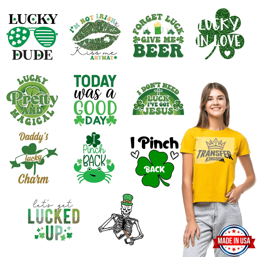 St. Patrick's Day Premade Gang sheet - 12 PCS 10 INCH - transfer-kingdom