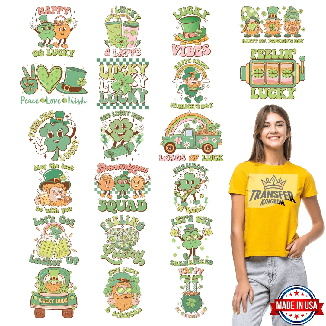 St. Patrick's Day Premade Gang sheet - 20 PCS 10 INCH - transfer-kingdom