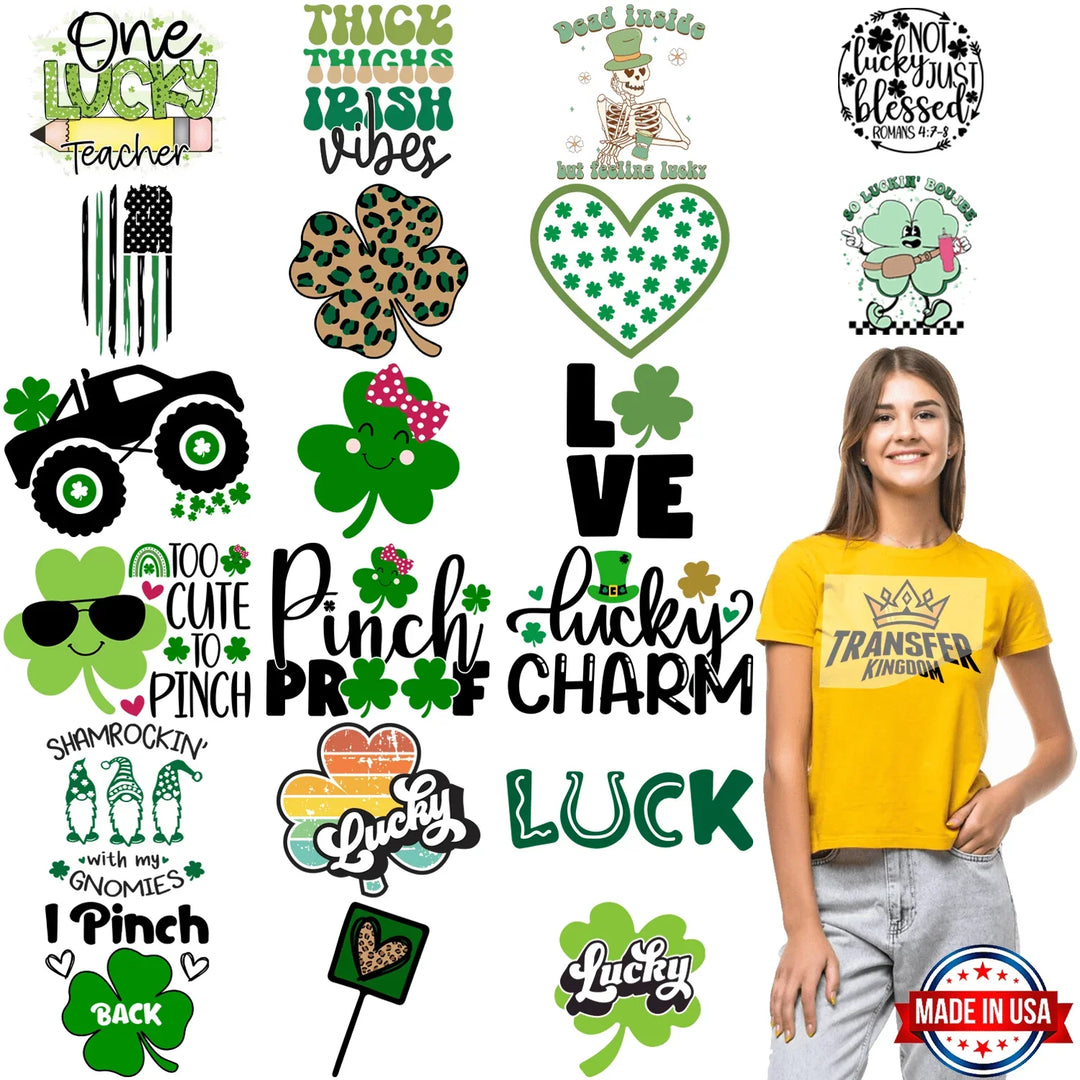 St. Patrick's Day Premade Gang sheet - 20 PCS 10 INCH - transfer-kingdom