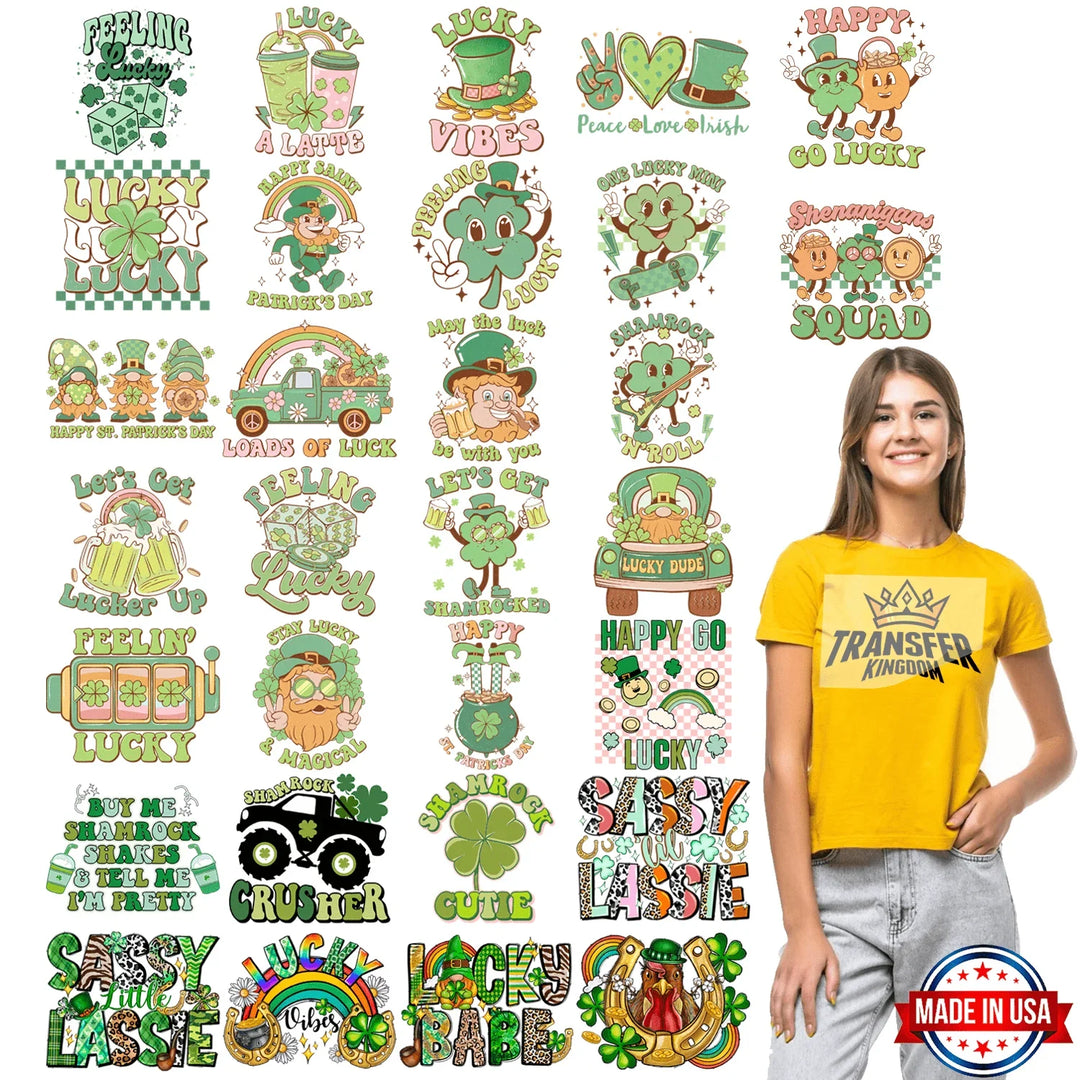 St. Patrick's Day Premade Gang sheet - 30 PCS 10 INCH - transfer-kingdom