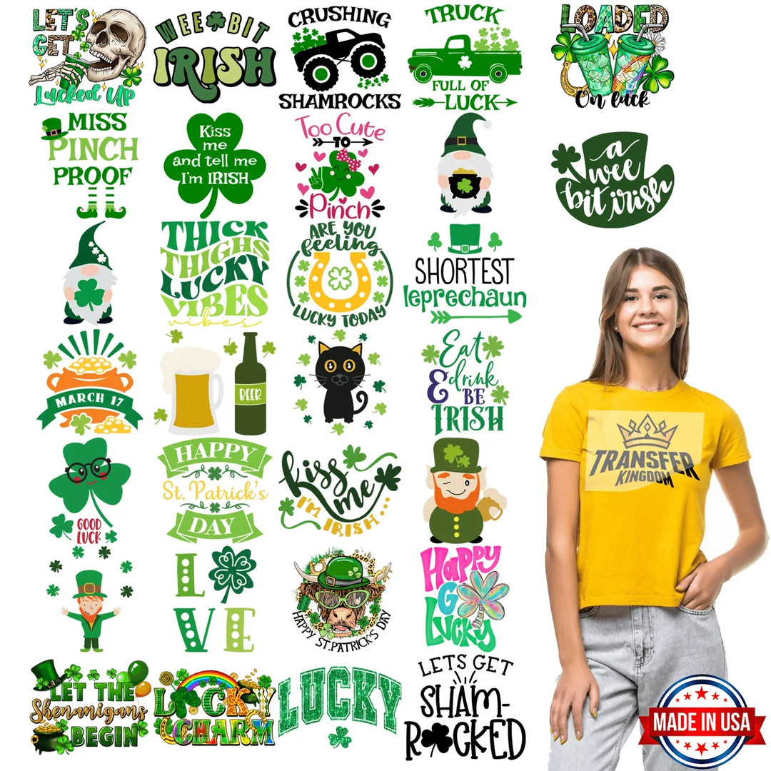 St. Patrick's Day Premade Gang sheet - 30 PCS 10 INCH - transfer-kingdom