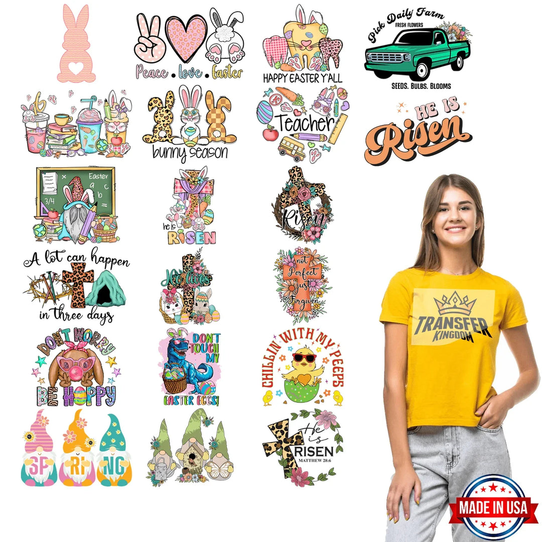 EASTER Premade Gang sheet - 20 PCS 10 INCH - transfer-kingdom