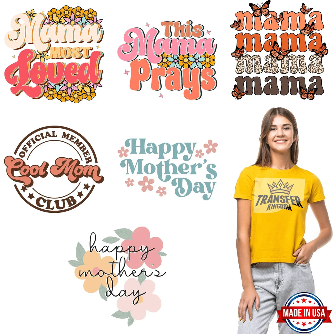 Mother's Day -Premade Gang sheet - 6 PCS 10 INCH - Transfer Kingdom