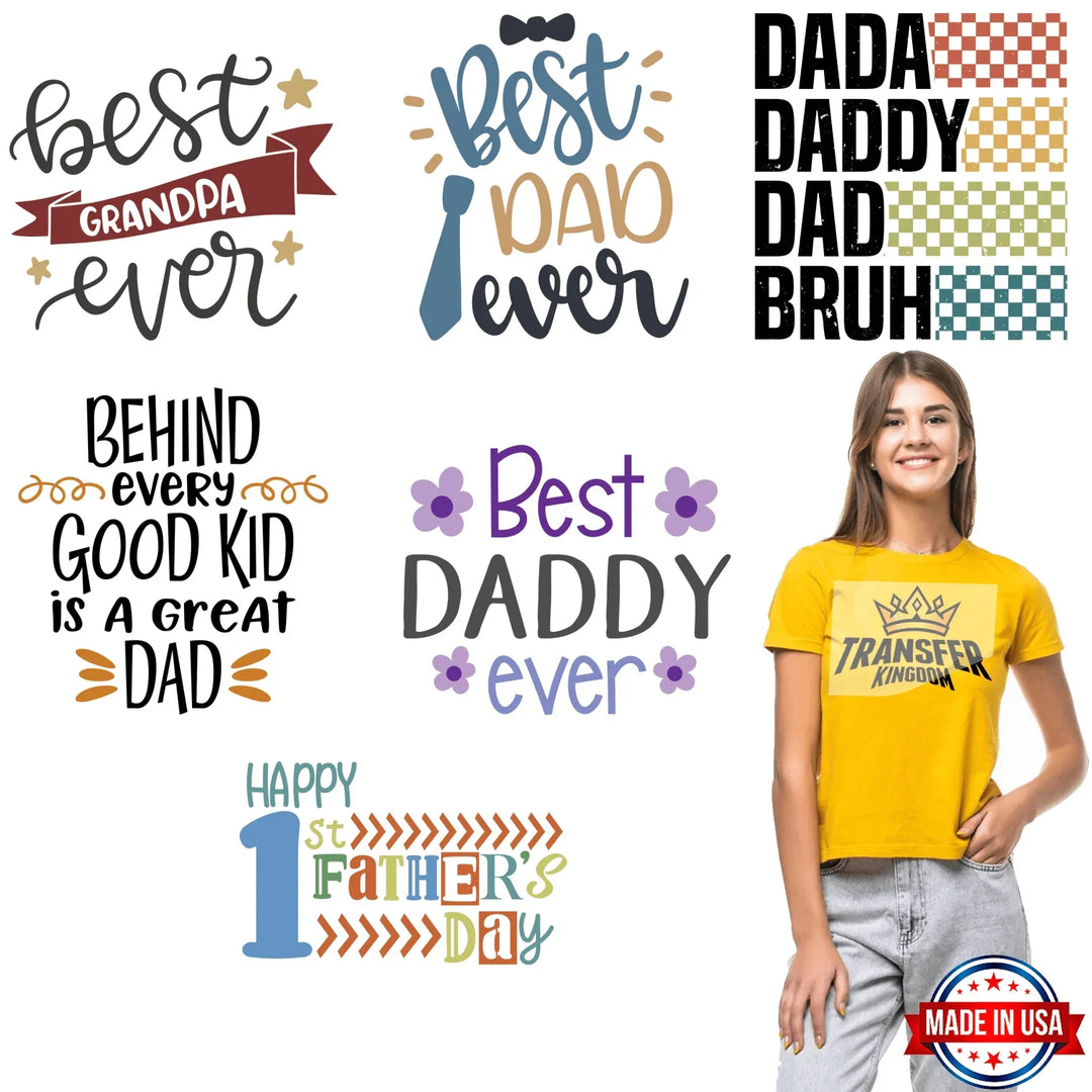 Father's Day -Premade Gang sheet - 6 PCS 10 INCH - Transfer Kingdom