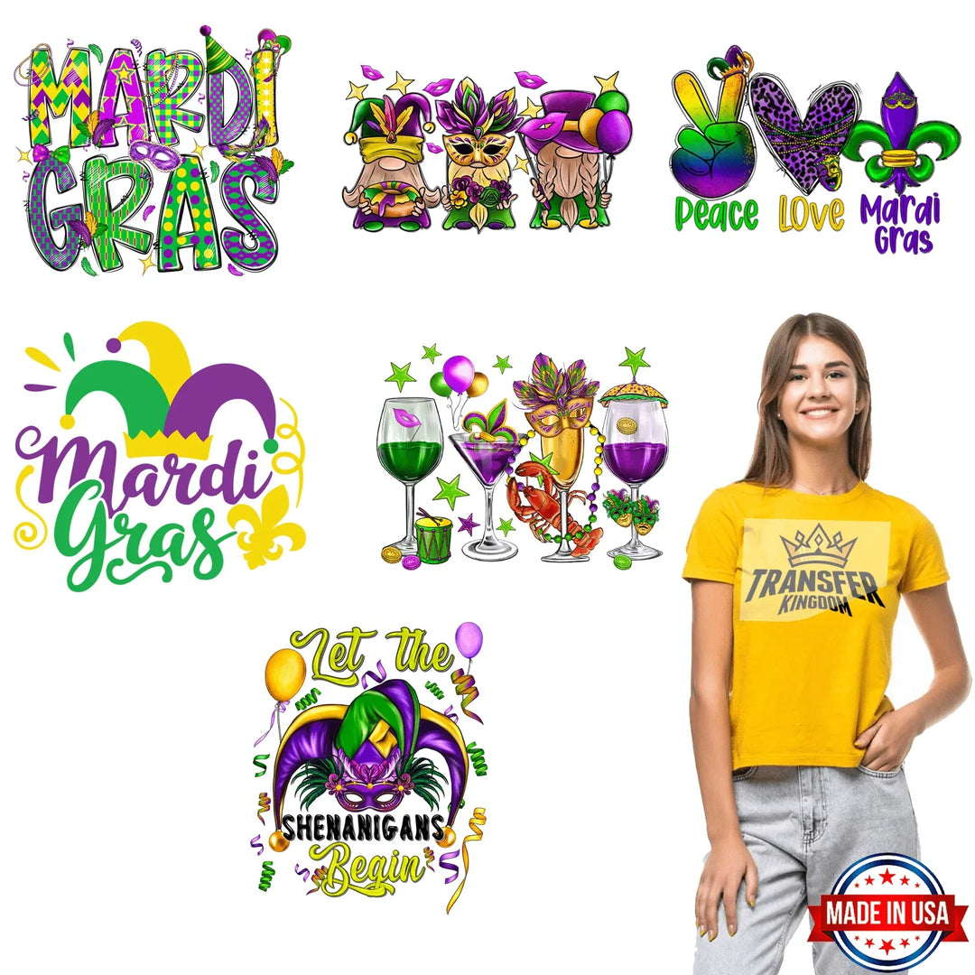 Mardi Gras Premade Gang sheet #5 - transfer-kingdom