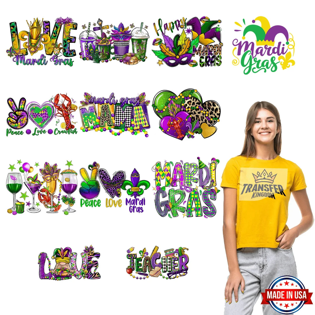 Mardi Gras Premade Gang sheet #13 - transfer-kingdom