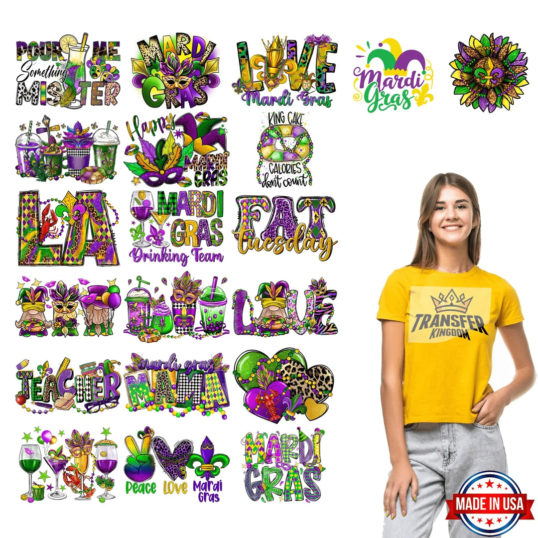 Mardi Gras Premade Gang sheet #22 - transfer-kingdom