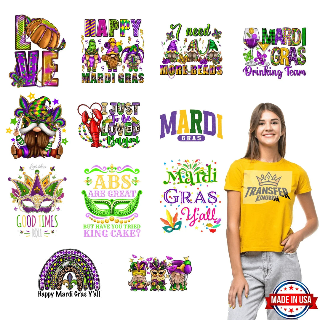 Mardi Gras Premade Gang sheet #15 - transfer-kingdom