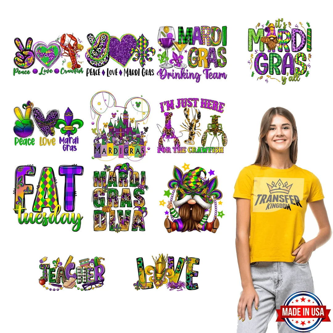 Mardi Gras Premade Gang sheet #16 - transfer-kingdom