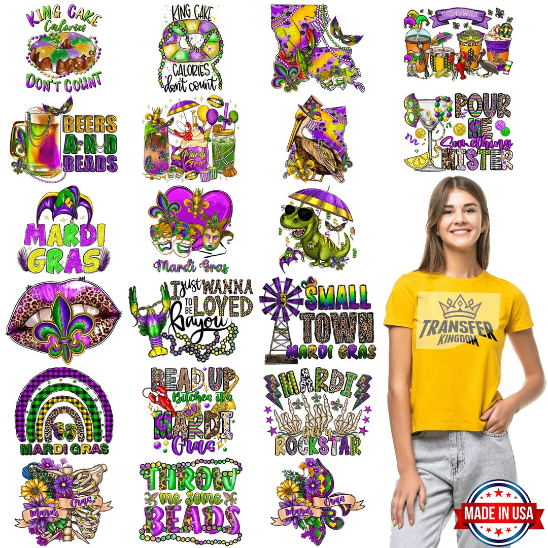 Mardi Gras Premade Gang sheet #30 - transfer-kingdom