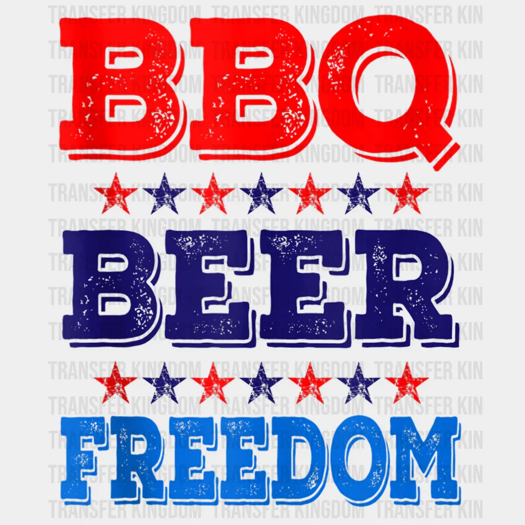 BBQ Beer Freedom Design - DTF heat transfer - Transfer Kingdom