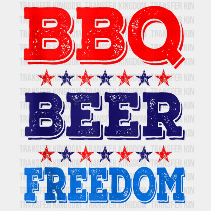 BBQ Beer Freedom Design - Father's Day DTF heat transfer
