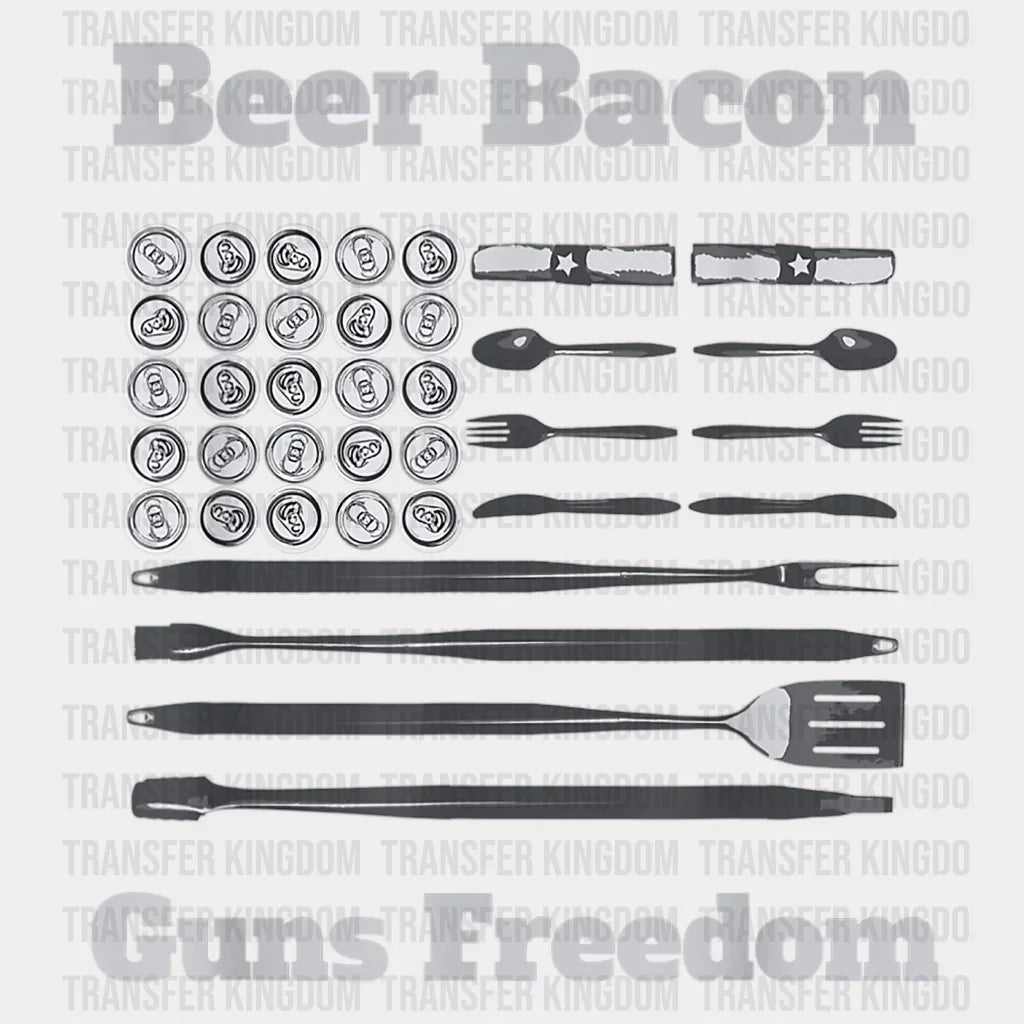 Beer Bacon Guns Freedom Design - DTF heat transfer - Transfer Kingdom