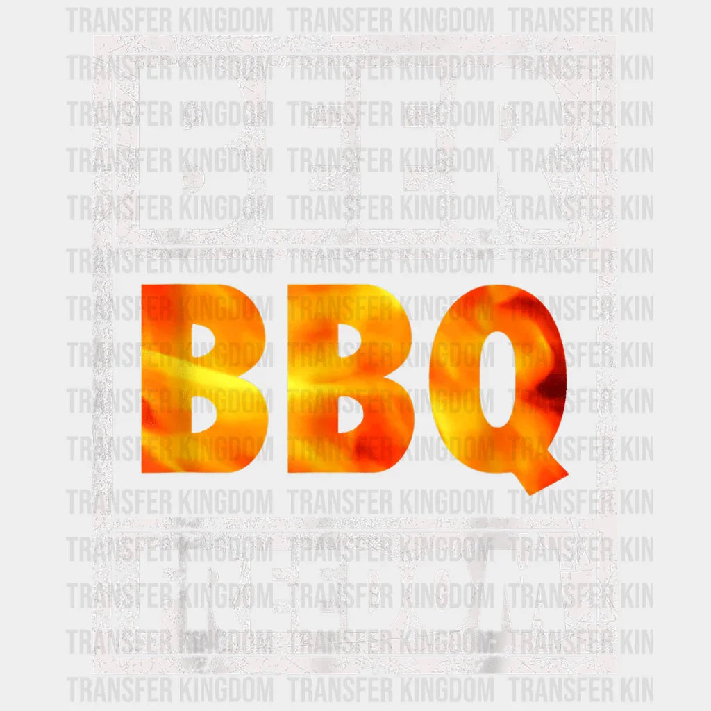 Beer BBQ Freedom Design - DTF heat transfer - Transfer Kingdom