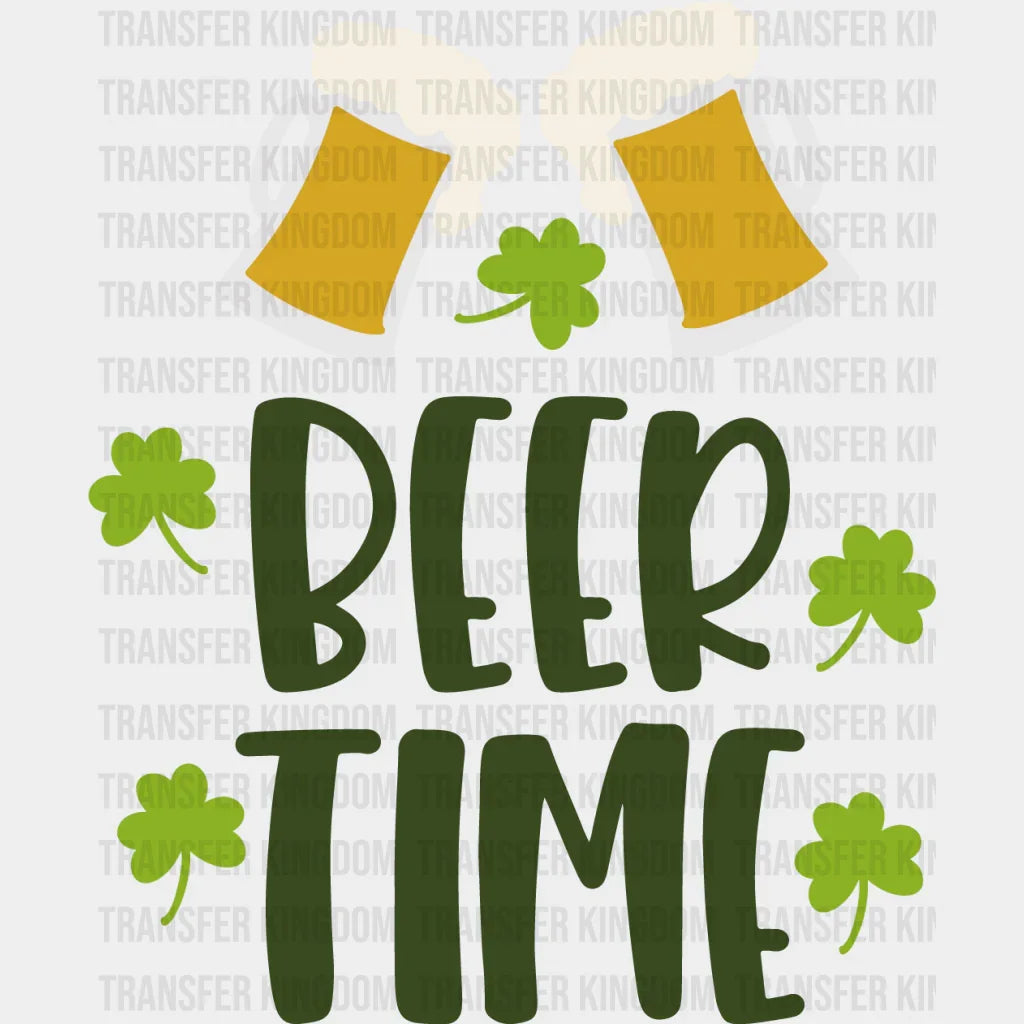 Beer Time St. Patrick's Day Design - DTF heat transfer - Transfer Kingdom