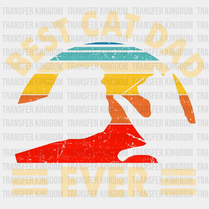 Best Cat Dad Ever Fist Bump Design - Father's Day DTF heat transfer