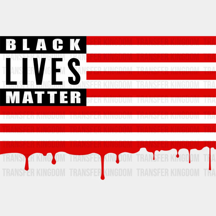 Black Lives Matter American Flag Design - DTF heat transfer