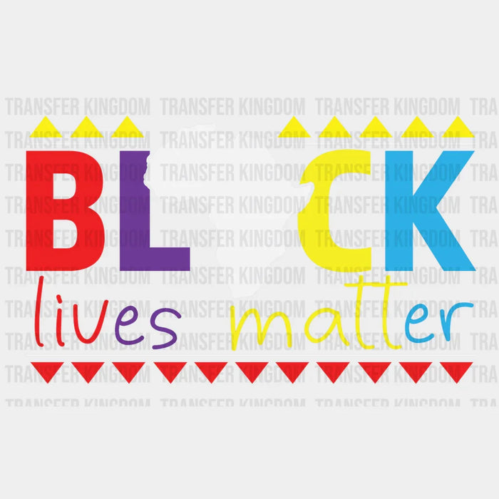 Black Lives Matter Colorful Design - BLM design DTF heat transfer