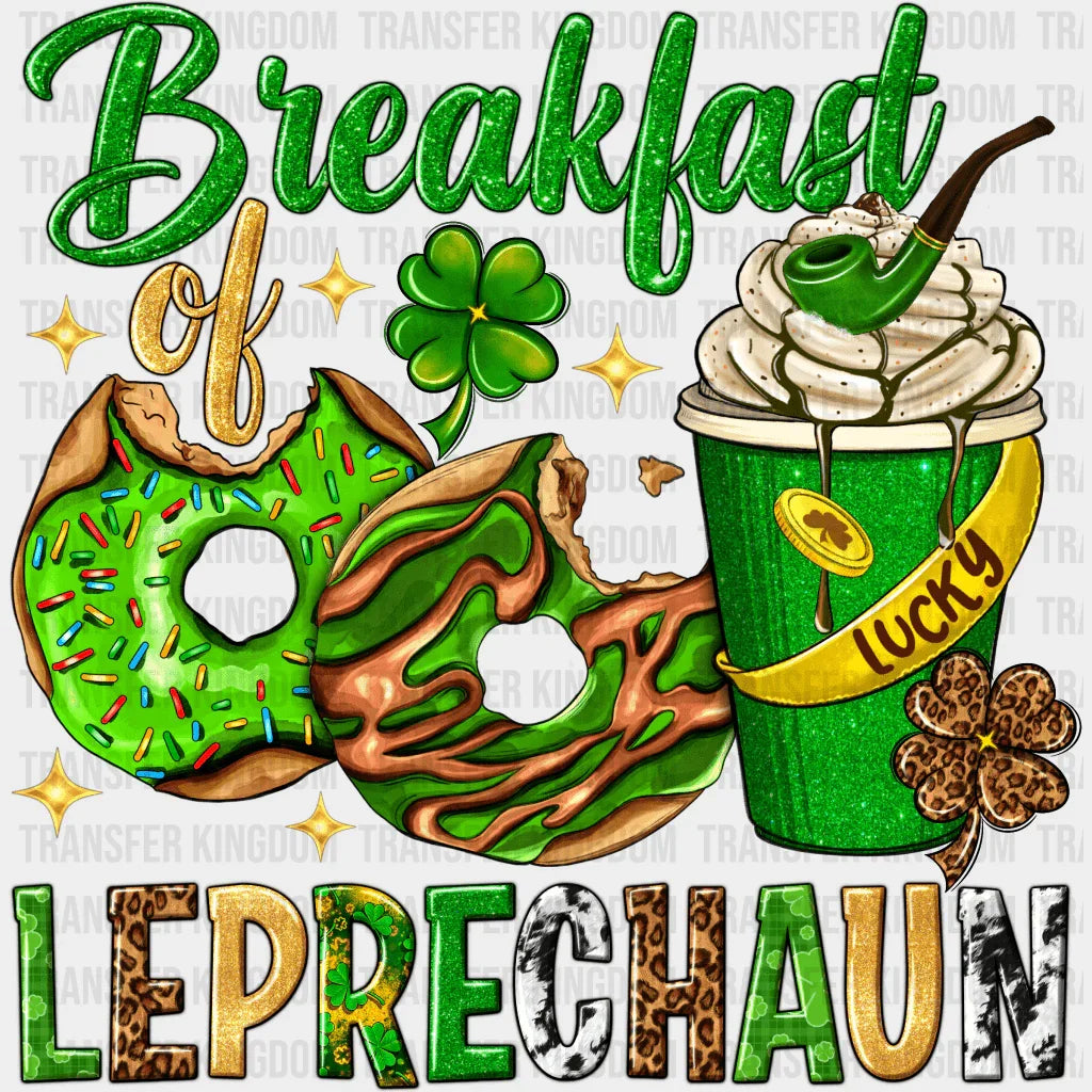 Breakfast Of Leprechaun St. Patrick's Day Design - DTF heat transfer - Transfer Kingdom