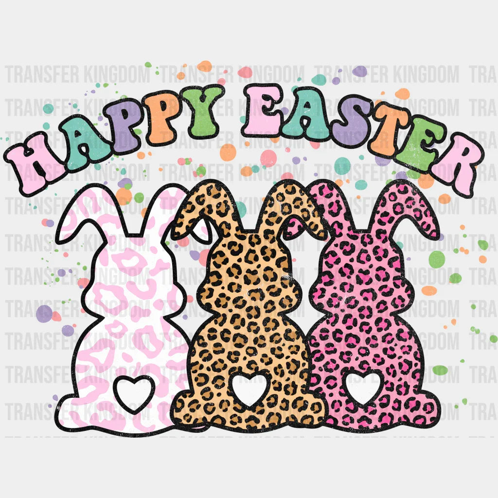 Bunnies Happy Easter Design - DTF heat transfer - Transfer Kingdom