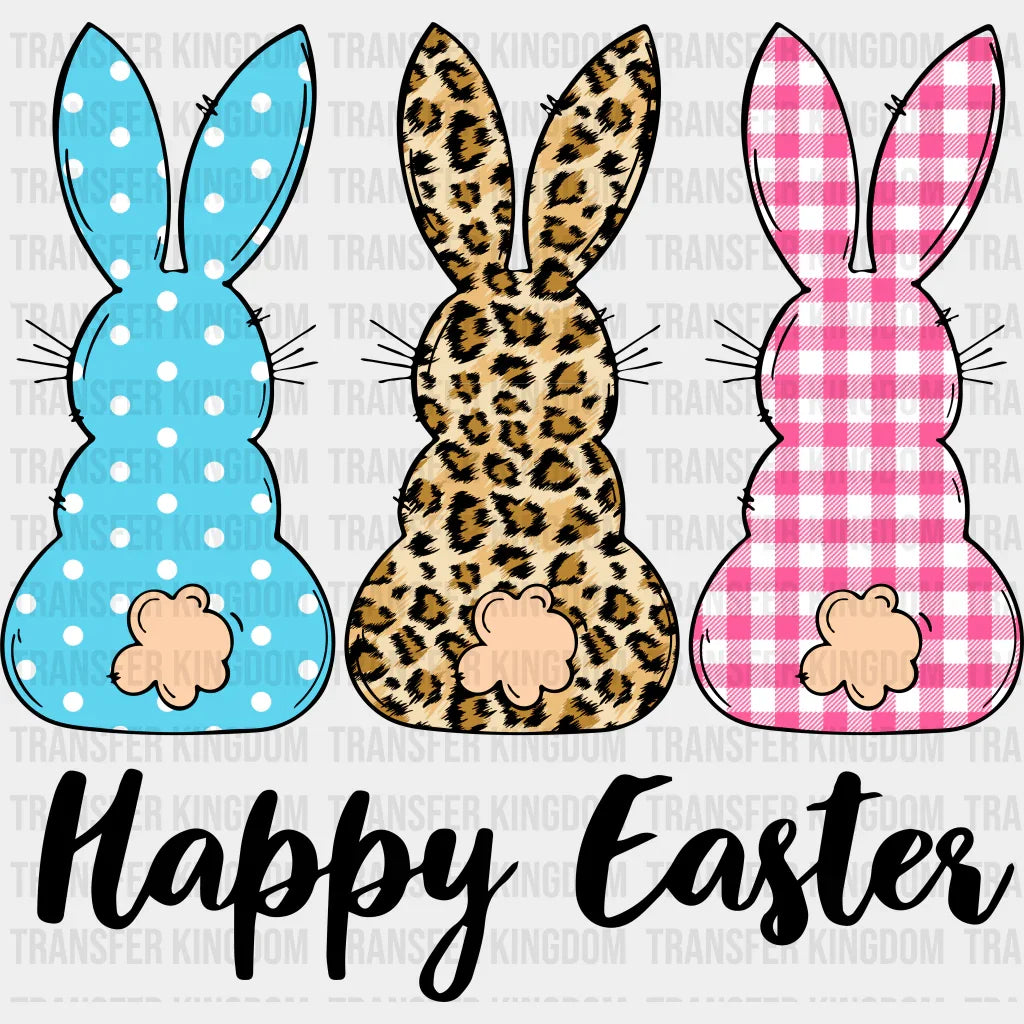 Bunnies Happy Easter Design- DTF heat transfer - Transfer Kingdom