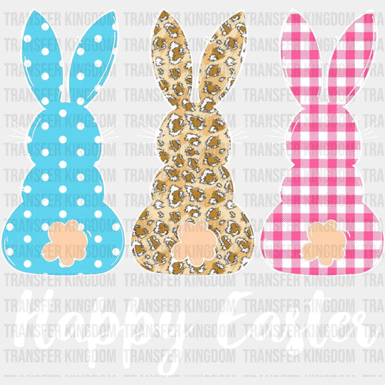 Bunnies Happy Easter Design- DTF heat transfer - Transfer Kingdom