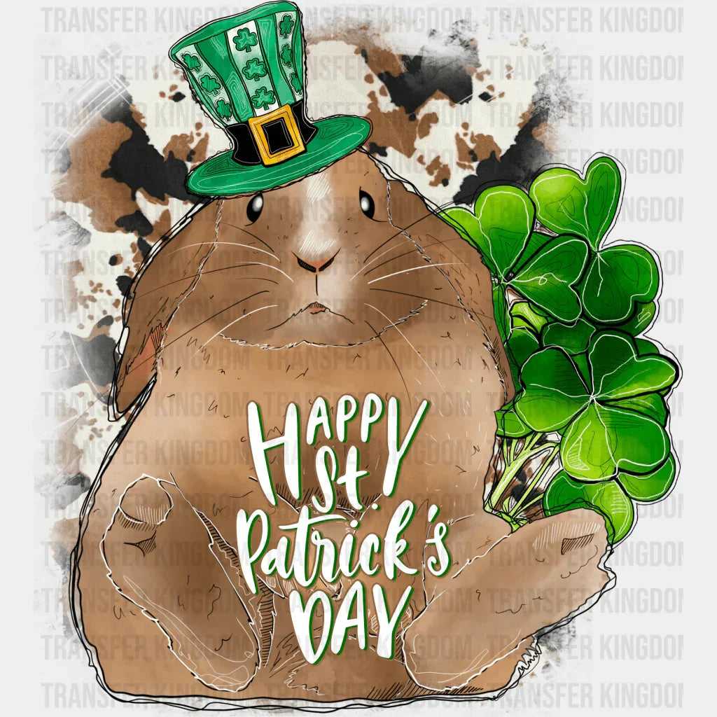 Bunny St. Patrick's Day Design - DTF heat transfer - Transfer Kingdom