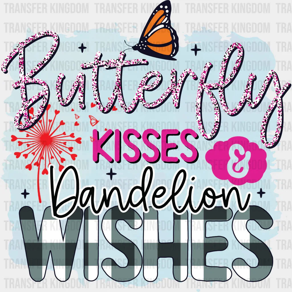 Butterfly Kisses & Dandelion Wishes Easter Design - DTF heat transfer - Transfer Kingdom