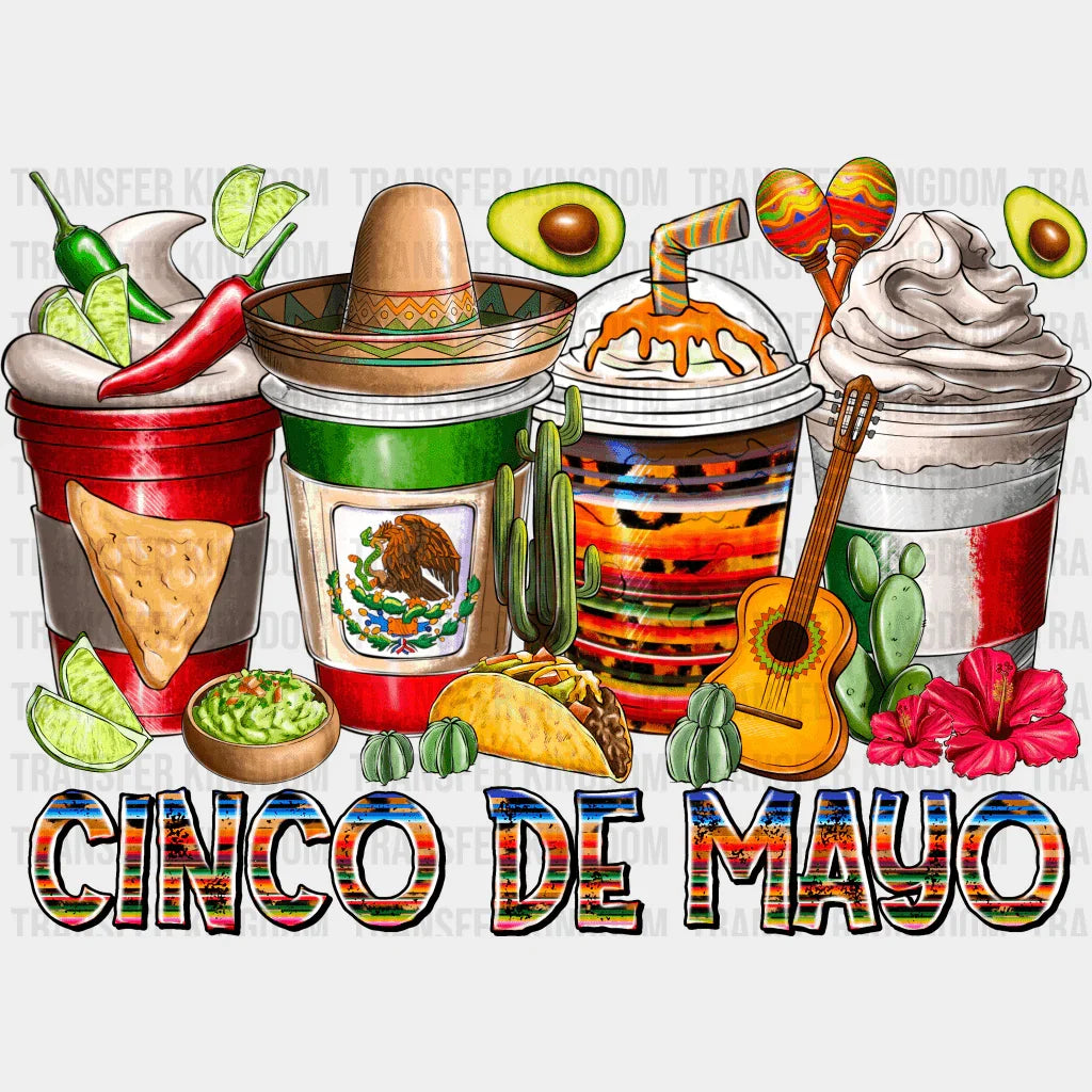 Cinco De Mayo Cups - Cinco De Mayo DTF heat transfer - Transfer Kingdom