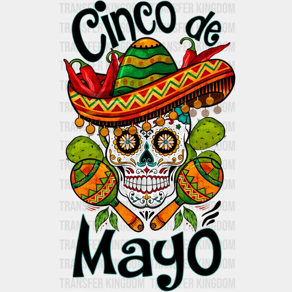 Cinco De Mayo Skull - Cinco De Mayo DTF heat transfer - Transfer Kingdom