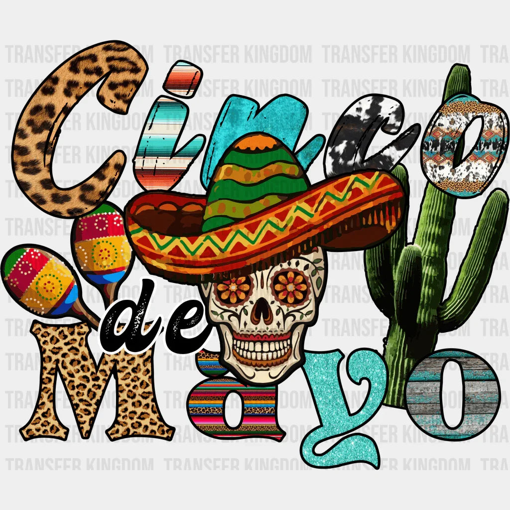 Cinco De Mayo Skull - Cinco De Mayo DTF heat transfer - Transfer Kingdom