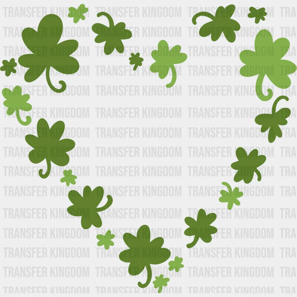 Clover Heart St. Patrick's Day Design - DTF heat transfer - Transfer Kingdom