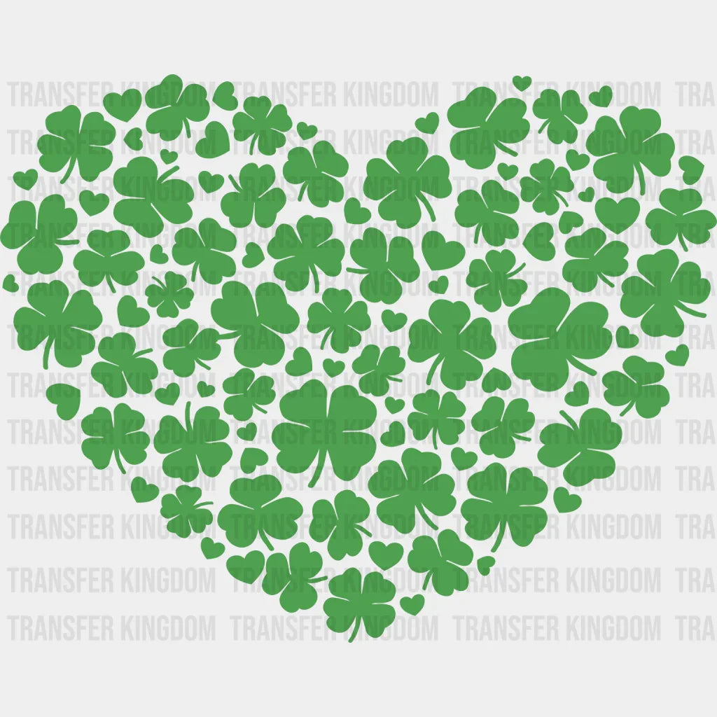 Clover Heart St. Patrick's Day Design - DTF heat transfer - Transfer Kingdom