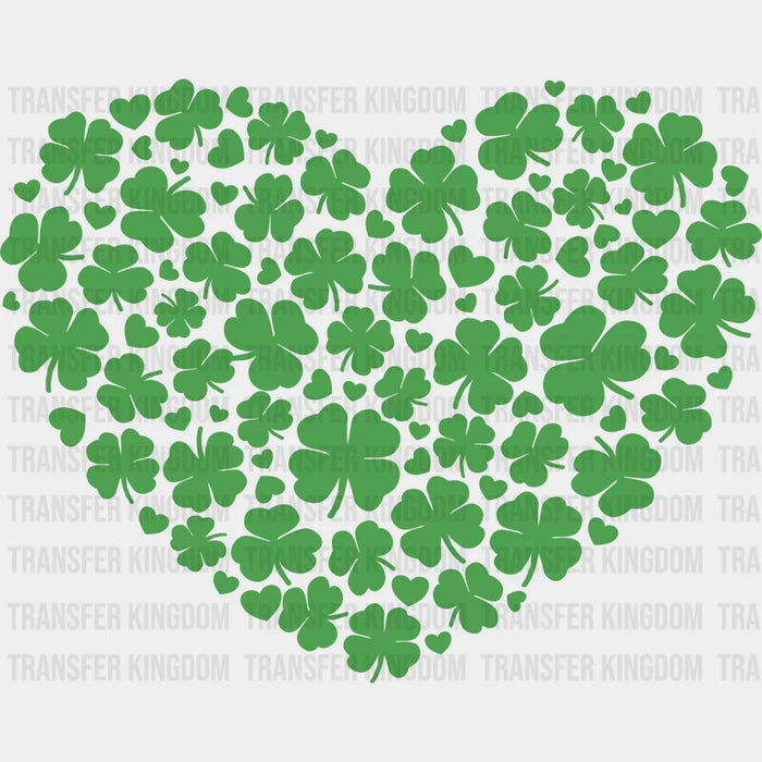 Clover Heart St. Patrick's Day Design - DTF heat transfer