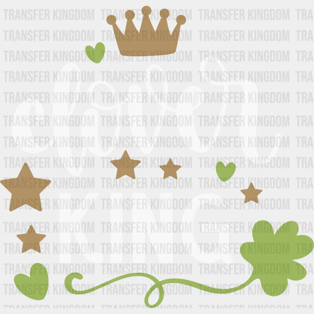 Clover King St. Patrick's Day Design - DTF heat transfer - Transfer Kingdom