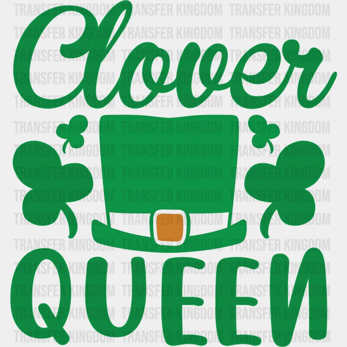 Clover Queen Green Hat - St. Patrick's Day DTF heat transfer