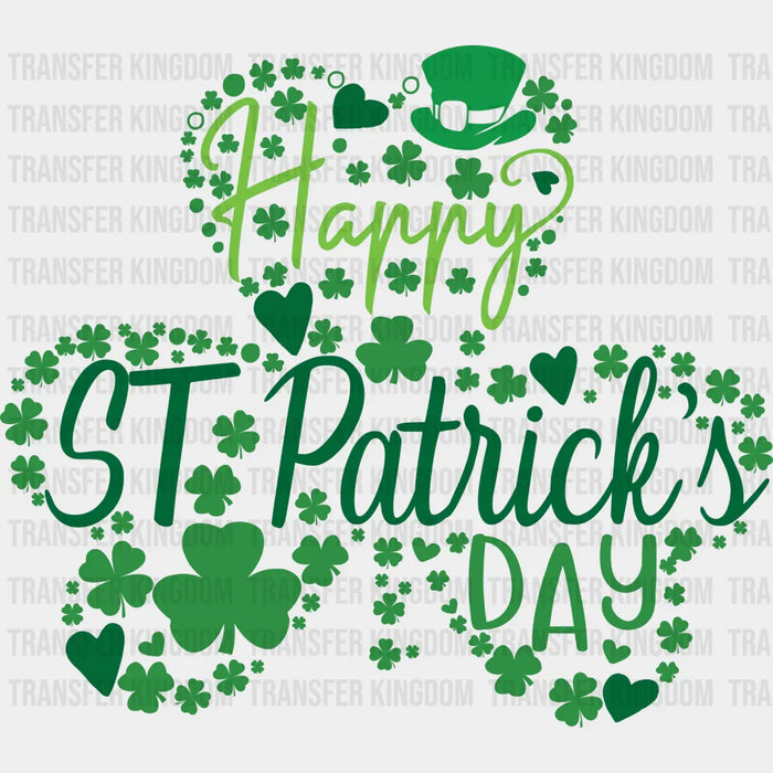 Clover St. Patrick's Day Three Leaf Clover Design - DTF heat transfer