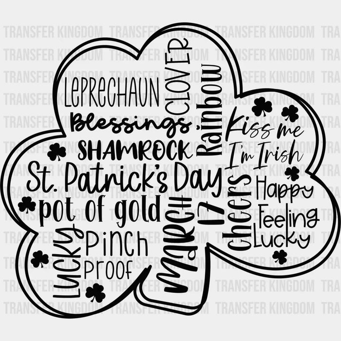 Clover St. Patrick's Day Quotes Design - St. Patrick's Day DTF heat transfer