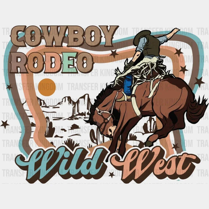 Cow Boy Rodeo Wild West DTF Transfer