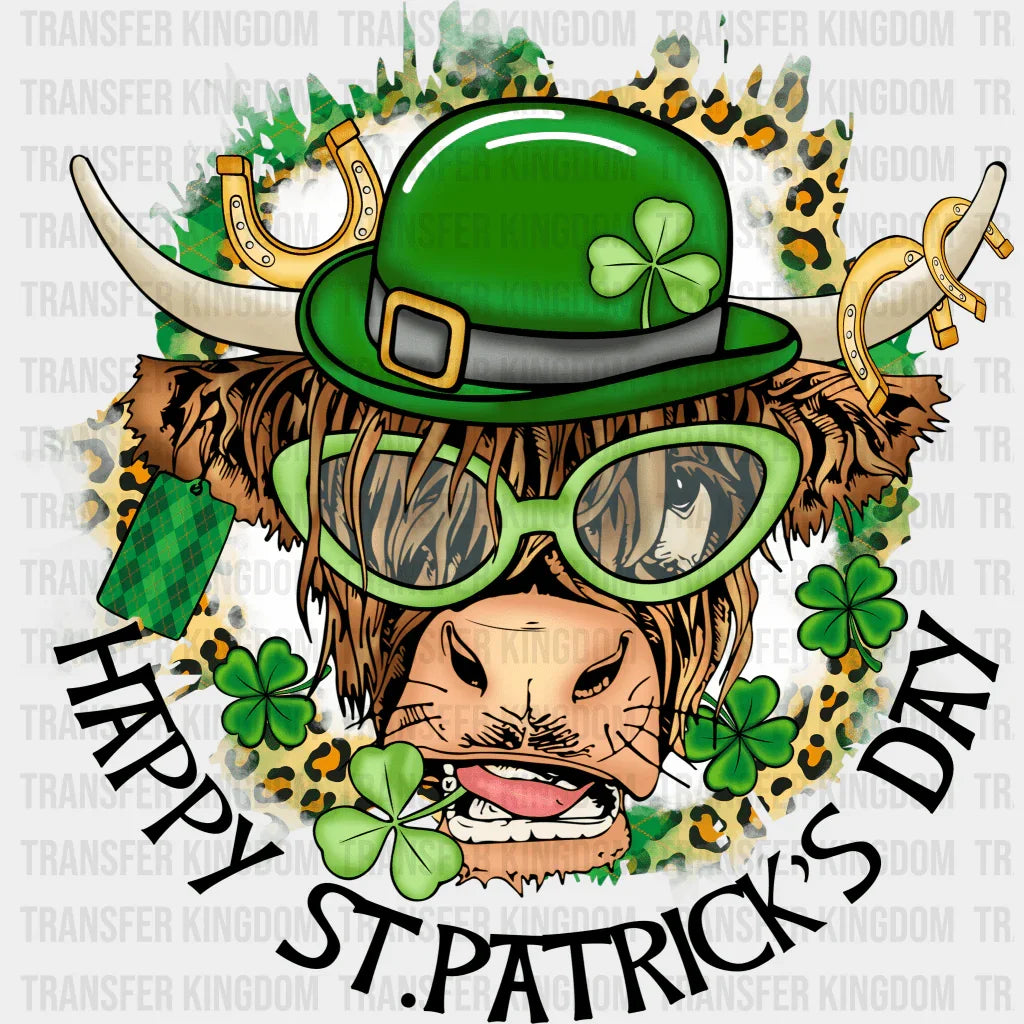 Cow Happy St. Patrick's Day Design - DTF heat transfer - Transfer Kingdom