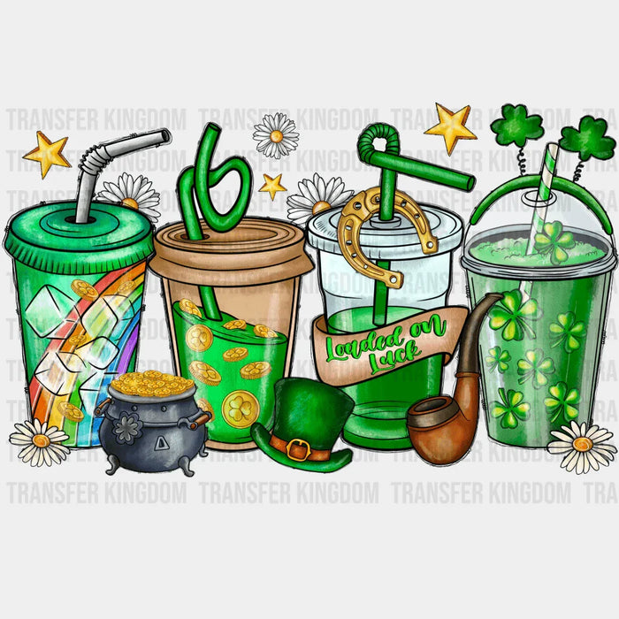 Cups St. Patrick's Day Drinks Design - DTF heat transfer