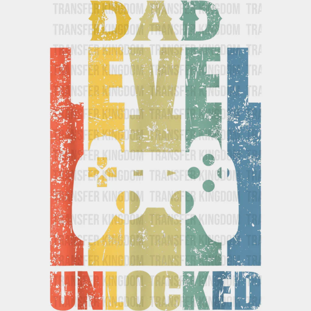 Dad Level Unlocked - Pregnancy Announcement Soon To Be Father Design - DTF heat transfer - Transfer Kingdom