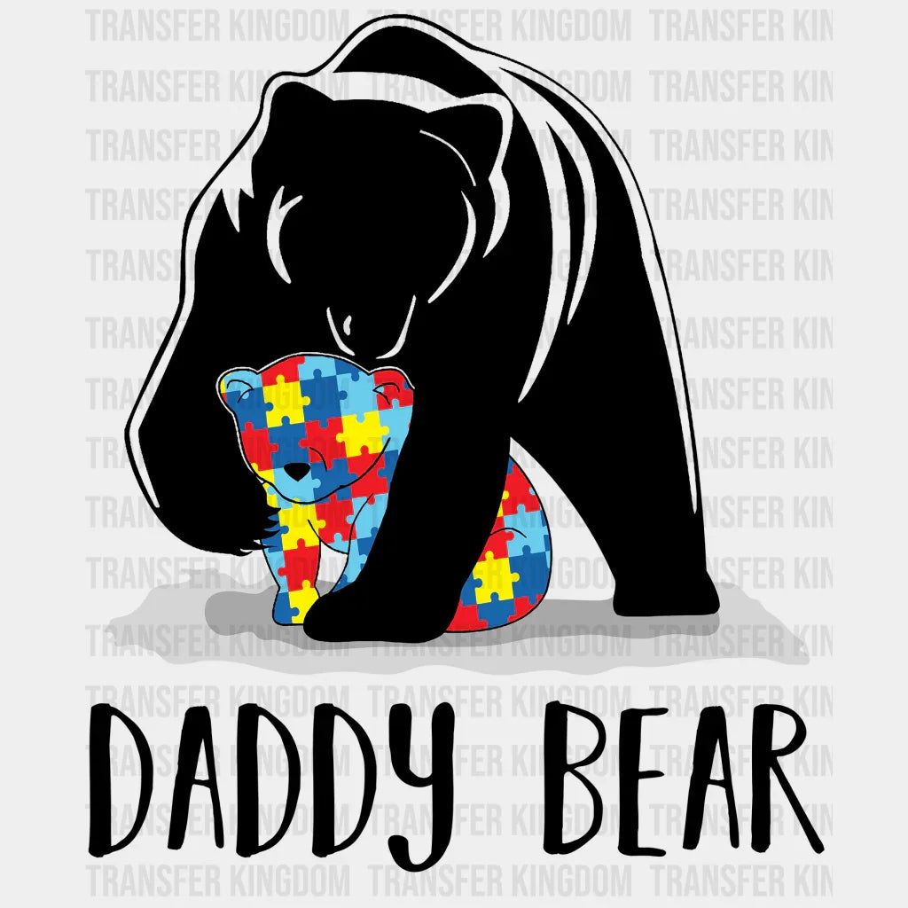 Daddy Bear Autism Awareness Design - DTF heat transfer - Transfer Kingdom
