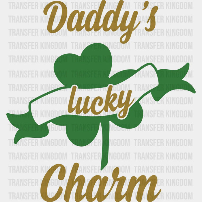 Daddy's Lucky Charm St. Patrick's Day Clover Tattoo Design - DTF heat transfer