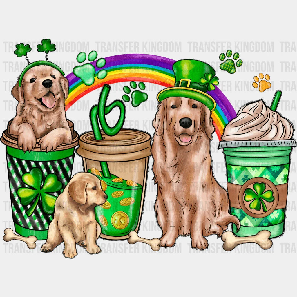 Dogs & Cups St. Patrick's Day Design - DTF heat transfer - Transfer Kingdom